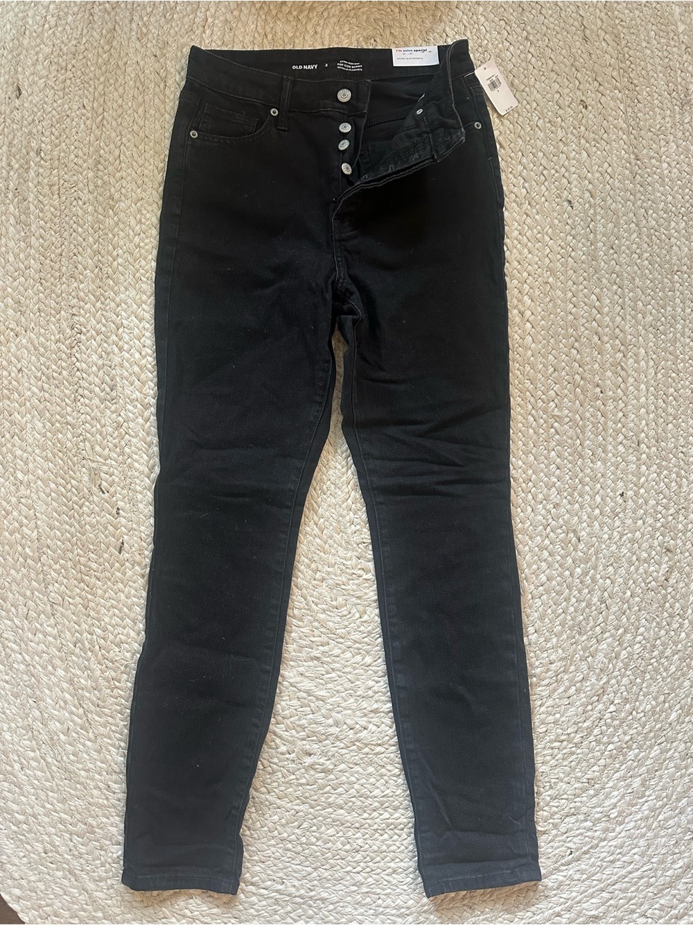 Old Navy Black High-Rise Skinny Button-Fly Jeans
